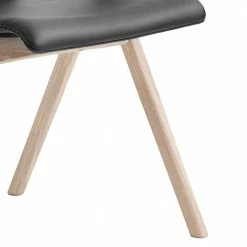 Exklusiver Armlehnstuhl Mit Leder Schwarz - Lenala -Dariana shop exklusiver armlehnstuhl mit leder schwarz eiche bianco massivholz lenala 03