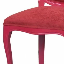 Extravaganter Barockdesign Polsterstuhl In Rot - Dregona -Dariana shop extravaganter barockdesign polsterstuhl in rot aus samt buche massiv dregona 03