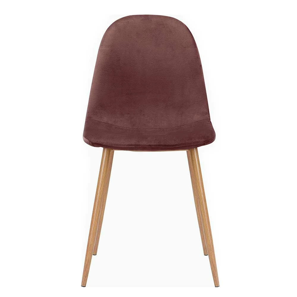 Gepolsterter Schalenstuhl In Rosa Samt - Xantra (2er Set) - Image 2