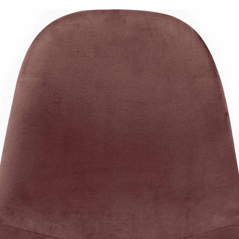 Gepolsterter Schalenstuhl In Rosa Samt - Xantra (2er Set) - Image 5