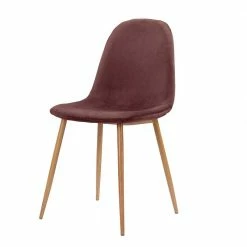 Gepolsterter Schalenstuhl In Rosa Samt - Xantra (2er Set)