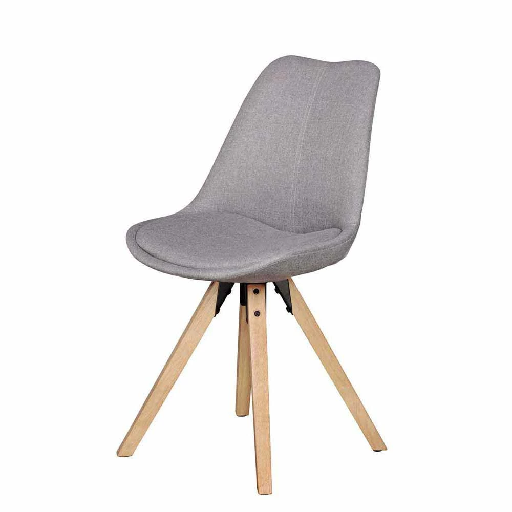 Gepolsterter Schalenstuhl Charisse Mit Stoffbezug (2er Set)