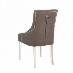 Gepolsterter Stuhl In Grau Weiß - Frisata (2er Set) -Dariana shop gepolsterter stuhl in grau weiss mit chesterfield stepp frisata 04