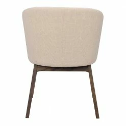 Gerundeter Polsterstuhl In Beige - Relivio (2er Set) -Dariana shop gerundeter polsterstuhl in beige mit eiche gestell in dunkelbraun relivio 05