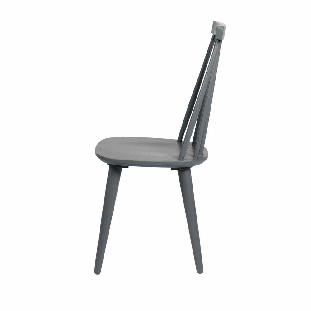 Grau lackierter Stuhl aus Holz - Runicava (4er Set) Grau Lackierter Stuhl Aus Holz - Runicava (4er Set) -Dariana shop grau lackierter stuhl aus holz gummibaum massiv runicava 02