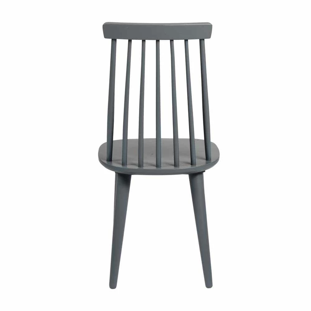 Grau lackierter Stuhl aus Holz - Runicava (4er Set) Grau Lackierter Stuhl Aus Holz - Runicava (4er Set) -Dariana shop grau lackierter stuhl aus holz gummibaum massiv runicava 03