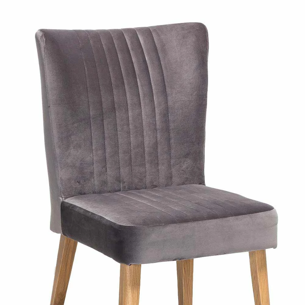 Grauer Polsterstuhl Pyra Im Mid Century Design - Image 5