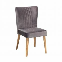 Grauer Polsterstuhl Pyra Im Mid Century Design