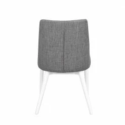 Grauer Polsterstuhl Jonathan Mit Massivholz Gestell Weiß (2er Set) -Dariana shop grauer polsterstuhl mit massivholz gestell weiss jonathan 04