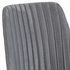 Grauer Polsterstuhl Mit Stoffbezug - Jetta -Dariana shop grauer polsterstuhl mit stoffbezug holzgestell in schwarz jetta 04