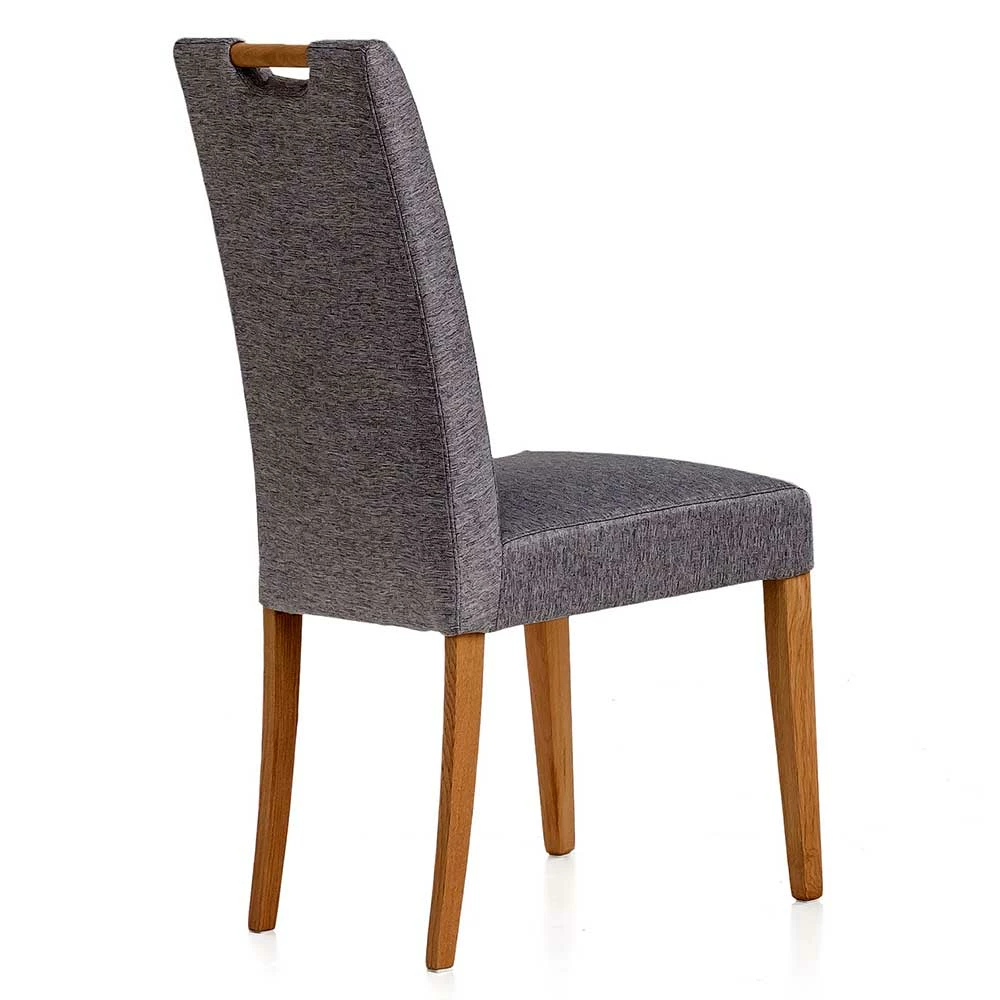 Grauer Polsterstuhl Mit Webstoff Bezogen - Clipper - Image 4