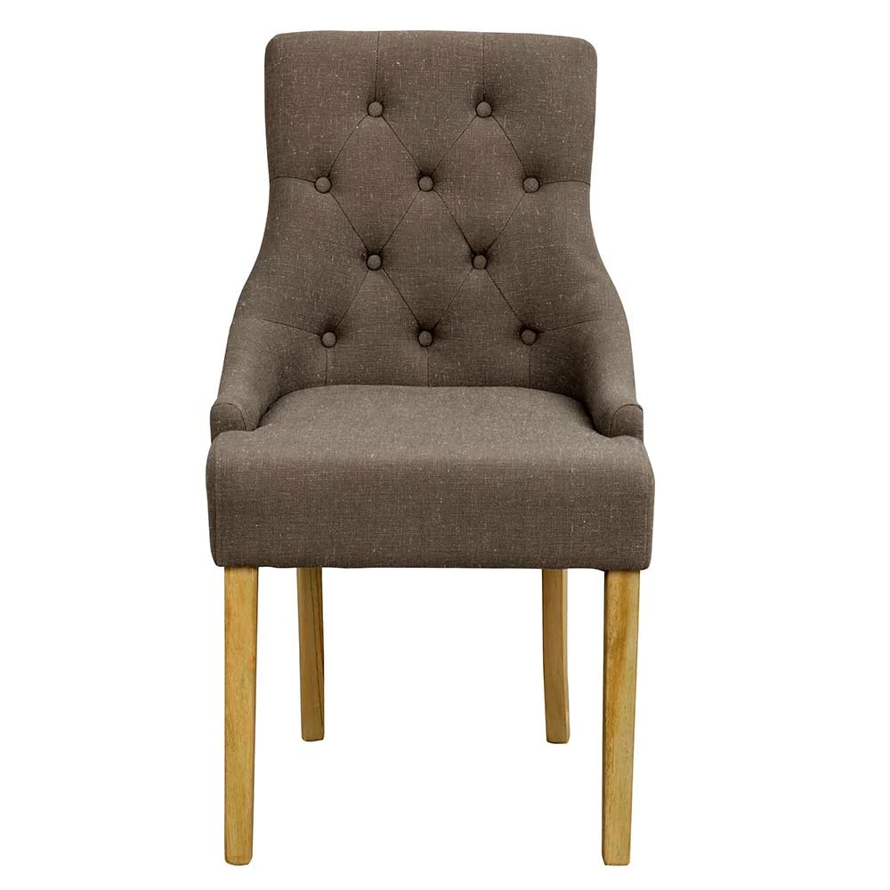 Grauer Stuhl Mit Knopfheftungen - Tyrone (2er Set) - Image 3