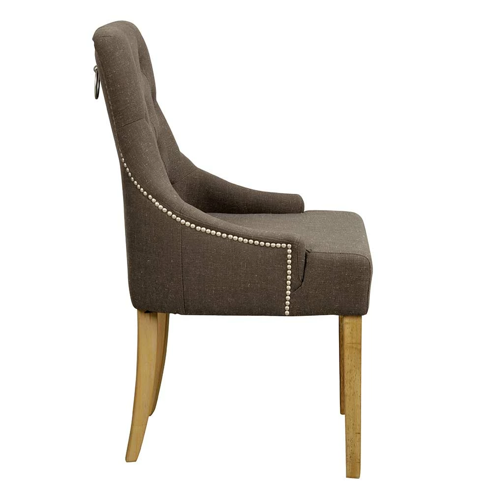 Grauer Stuhl Mit Knopfheftungen - Tyrone (2er Set) - Image 4