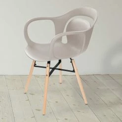 Günstiger Design Schalenstuhl In Beige - Ligurian (4er Set) 4 Günstiger Design Schalenstuhl In Beige - Ligurian (4er Set) -Dariana shop guenstiger design schalenstuhl in beige kunststoff mit holz ligurian 02