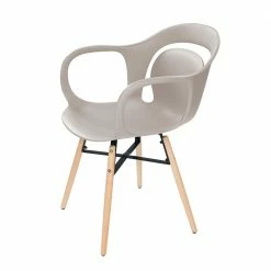 Günstiger Design Schalenstuhl In Beige - Ligurian (4er Set)