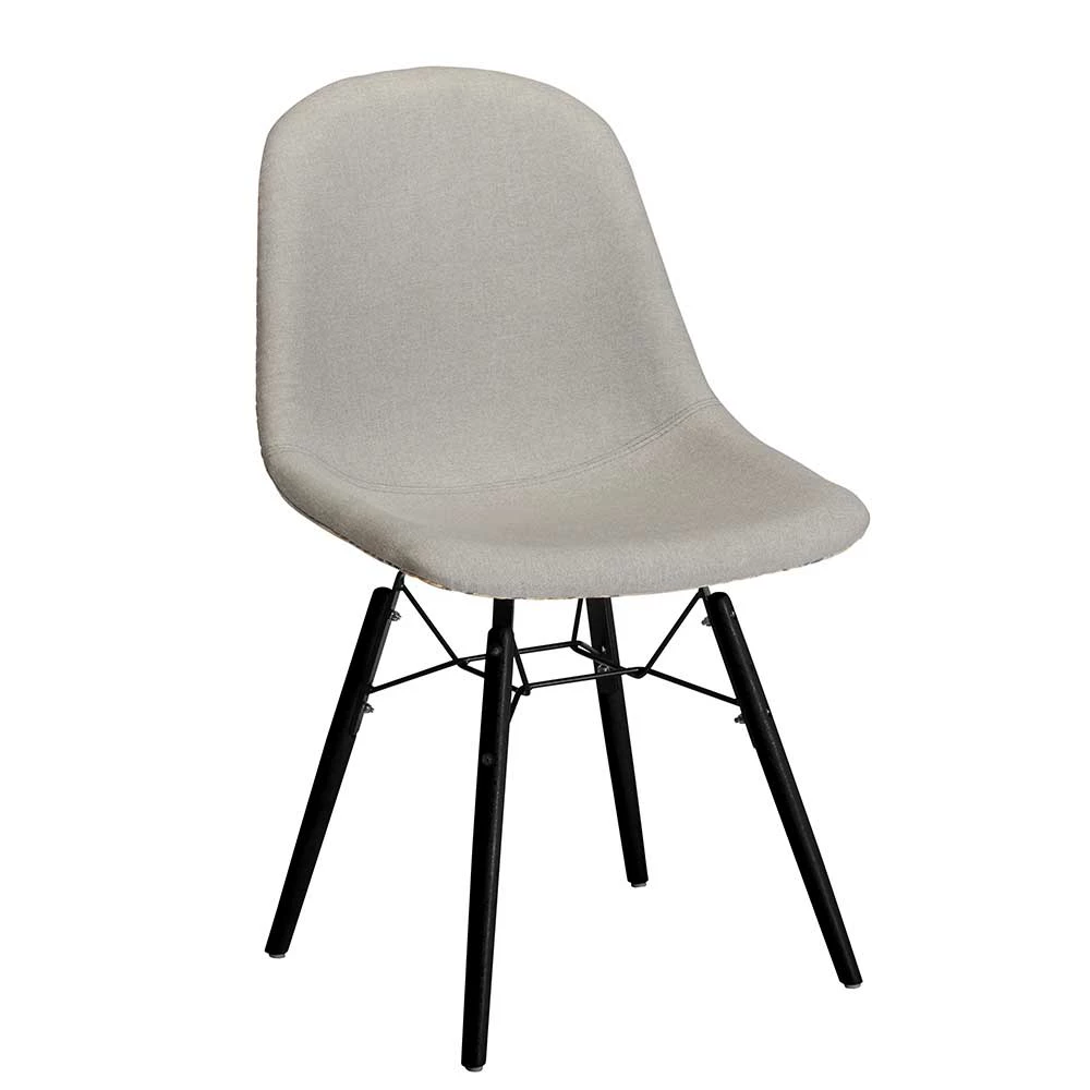 Hellgraue Designstühle Mit Blumen - Ellos (2er Set)