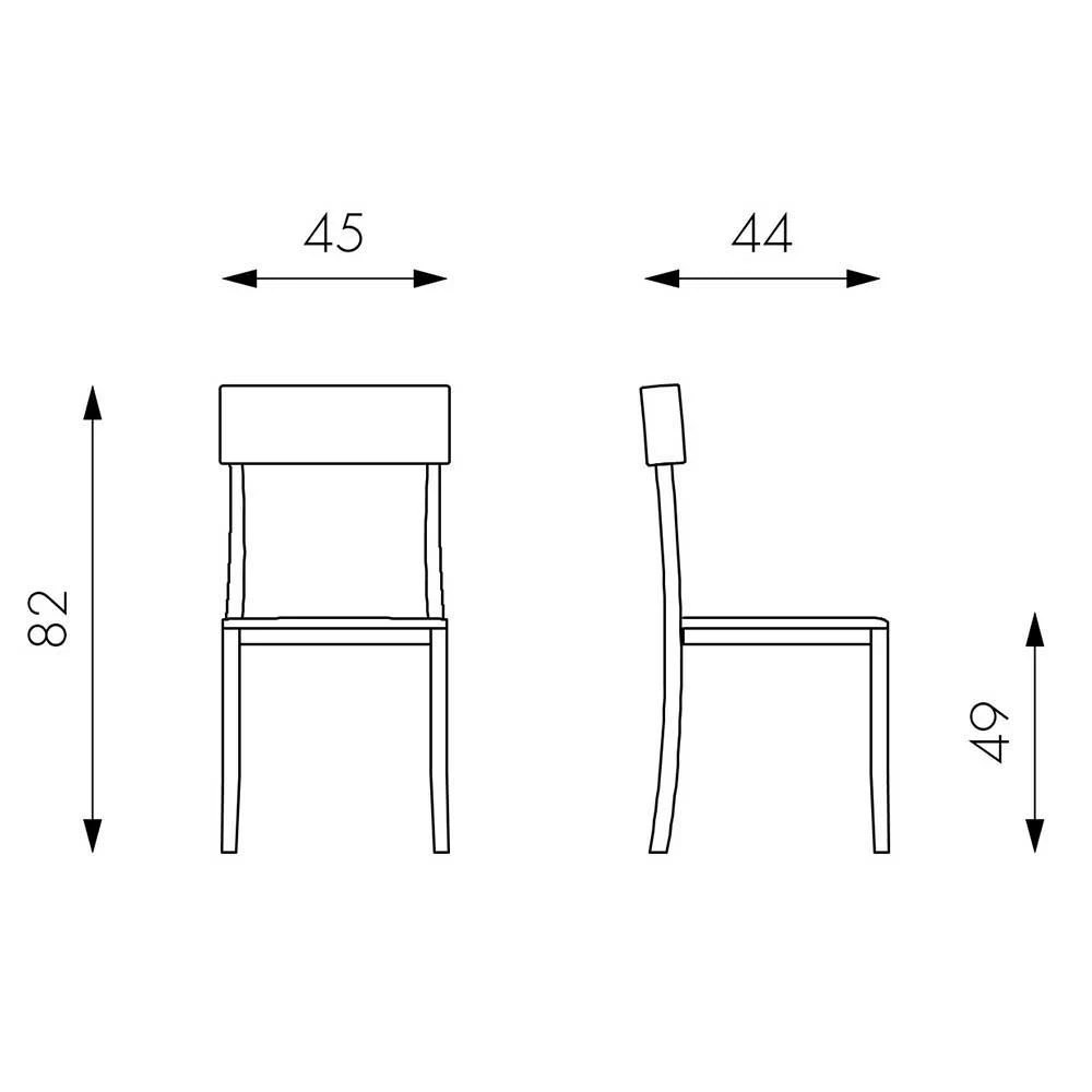 Hellgrauer Holzstuhl Buche Massiv Kingston Mit Sitz Kunstleder (2er Set) - Image 5