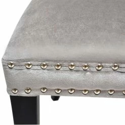 Hellgrauer Polsterstuhl Mit Knöpfen & Nieten - Hokulani -Dariana shop hellgrauer polsterstuhl mit knoepfen nieten samt holzbeine schwarz hokulani 03