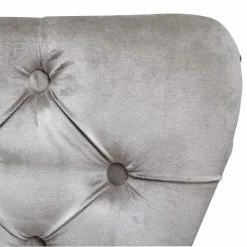 Hellgrauer Polsterstuhl Mit Knöpfen & Nieten - Hokulani -Dariana shop hellgrauer polsterstuhl mit knoepfen nieten samt holzbeine schwarz hokulani 04