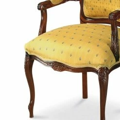 Herrschaftlicher Polsterstuhl Magari Mit Stoff Gelb Muster 3 Herrschaftlicher Polsterstuhl Magari Mit Stoff Gelb Muster -Dariana shop herrschaftlicher polsterstuhl mit stoff gelb muster magari 02