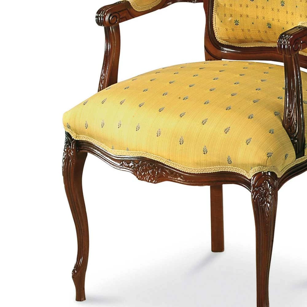 Herrschaftlicher Polsterstuhl Magari mit Stoff Gelb Muster Herrschaftlicher Polsterstuhl Magari Mit Stoff Gelb Muster -Dariana shop herrschaftlicher polsterstuhl mit stoff gelb muster magari 02