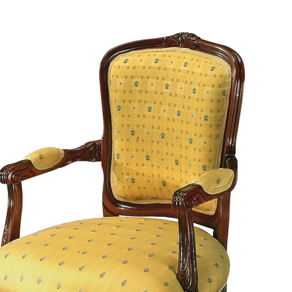 Herrschaftlicher Polsterstuhl Magari mit Stoff Gelb Muster Herrschaftlicher Polsterstuhl Magari Mit Stoff Gelb Muster -Dariana shop herrschaftlicher polsterstuhl mit stoff gelb muster magari 03