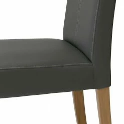 Hochlehner Polsterstuhl Aus Kunstleder - Secionas -Dariana shop hochlehner polsterstuhl aus kunstleder in grau mit holzbeinen eiche secionas 05