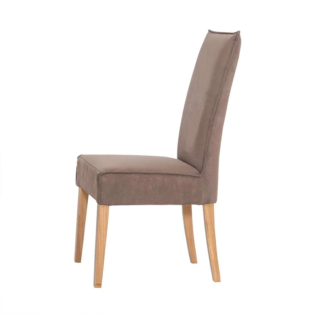 Hochlehner Polsterstuhl in Hellbraun - Ipolas (2er Set) Hochlehner Polsterstuhl In Hellbraun - Ipolas (2er Set) -Dariana shop hochlehner polsterstuhl in hellbraun kunstleder eiche massiv ipolas 02