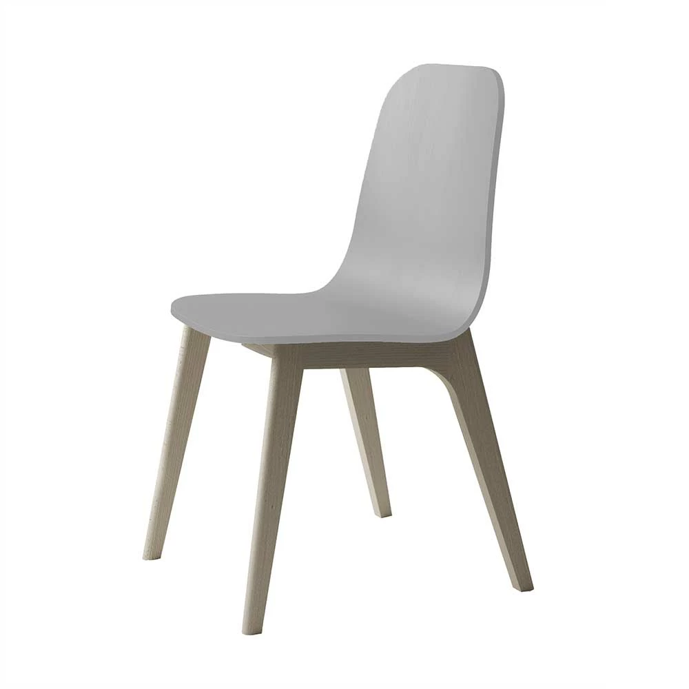 Holz Essstuhl in Grau Metallic - Yves Holz Essstuhl In Grau Metallic - Yves -Dariana shop holz essstuhl in grau metallic und trueffelfarben lackiert yves f