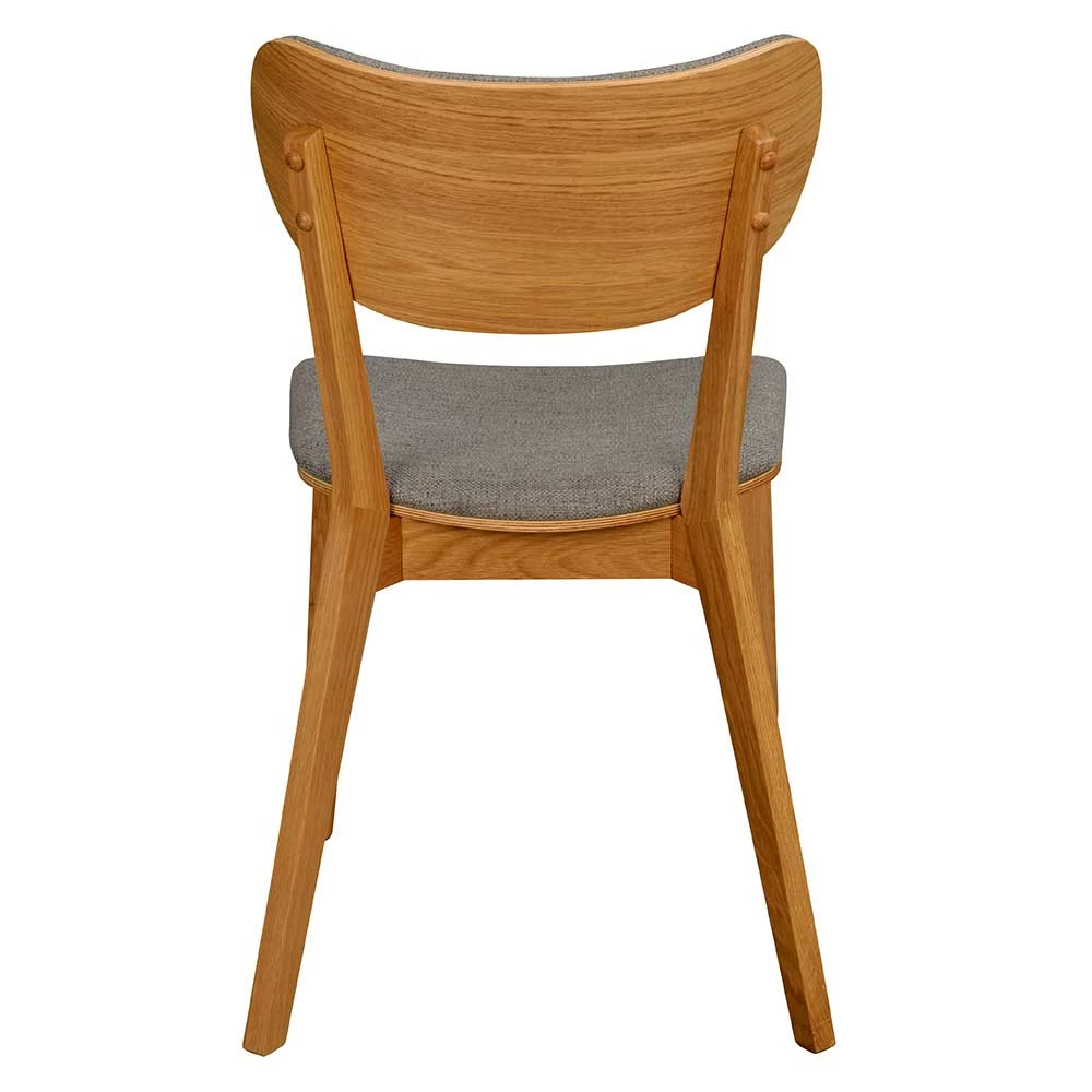 Holz Küchenstuhl Mit Stoff Hellgrau - Olessia (2er Set) - Image 6