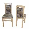 Holz Stuhl Für Esszimmer Karoline Mit Musterstoff Braun Beige (2er Set) -Dariana shop holz stuhl fuer esszimmer mit musterstoff braun beige karoline f