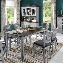 Holz Stuhl Rioja In Grau -Dariana shop holz stuhl grau shabby chic design rioja 04