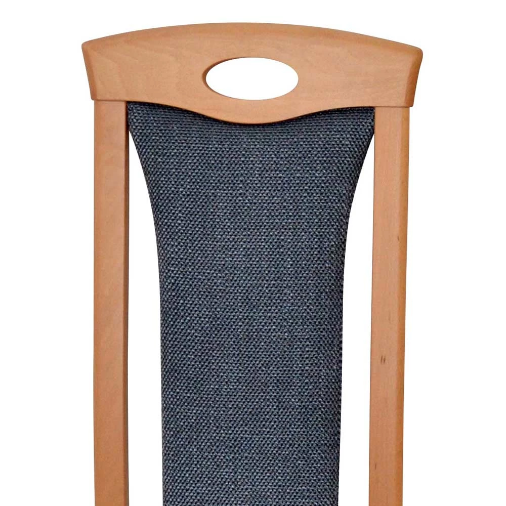 Holzstühle in Buche & Anthrazit - Moyico (2er Set) Holzstühle In Buche & Anthrazit - Moyico (2er Set) -Dariana shop holzstuehle in buche anthrazit strukturstoff kunstleder moyico 03