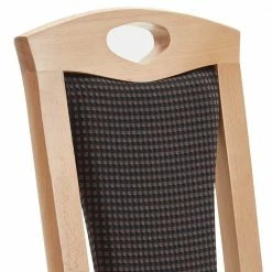 Holzstühle Mit Strukturstoff - Ruberta I (2er Set) -Dariana shop holzstuehle mit strukturstoff in dunkelbraun ruberta i 04