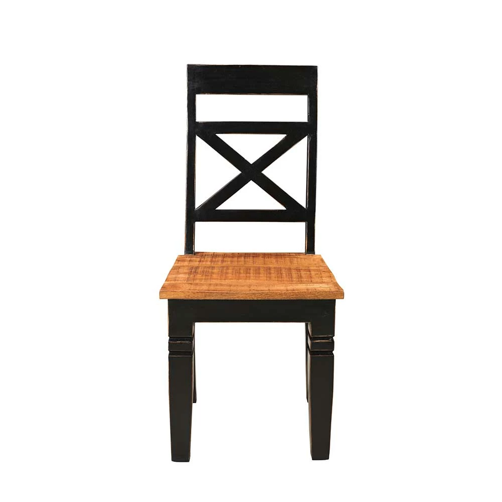 Holzstühle Sentiments in Schwarz (2er Set) Holzstühle Sentiments In Schwarz (2er Set) -Dariana shop holzstuehle schwarz shabby chic sentiments 02