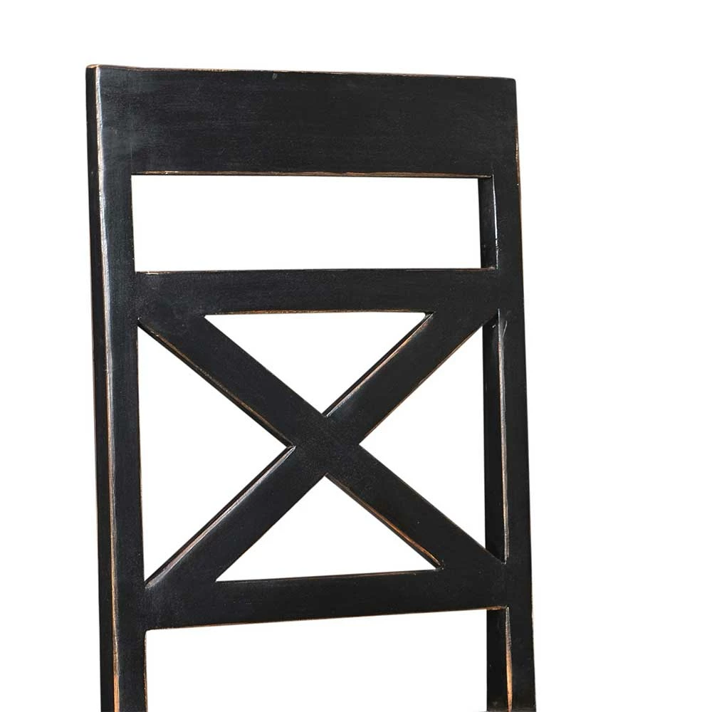 Holzstühle Sentiments in Schwarz (2er Set) Holzstühle Sentiments In Schwarz (2er Set) -Dariana shop holzstuehle schwarz shabby chic sentiments 03