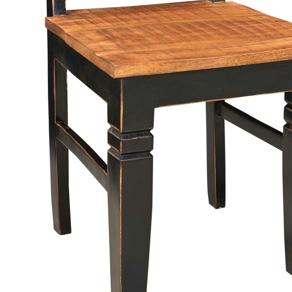 Holzstühle Sentiments in Schwarz (2er Set) Holzstühle Sentiments In Schwarz (2er Set) -Dariana shop holzstuehle schwarz shabby chic sentiments 04