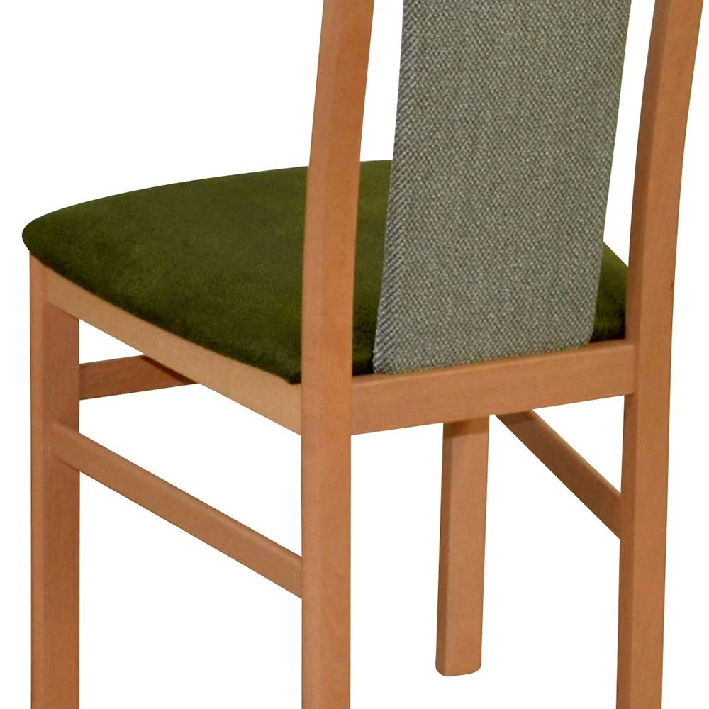 Holzstuhl Mit Polsterung In Grün - Regnia (2er Set) - Image 5