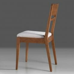 Holzstuhl Mit Sitzpolster In Creme Stoff - Altagracia -Dariana shop holzstuhl mit sitzpolster in creme stoff nussbaum braun esche massiv altagracia 02