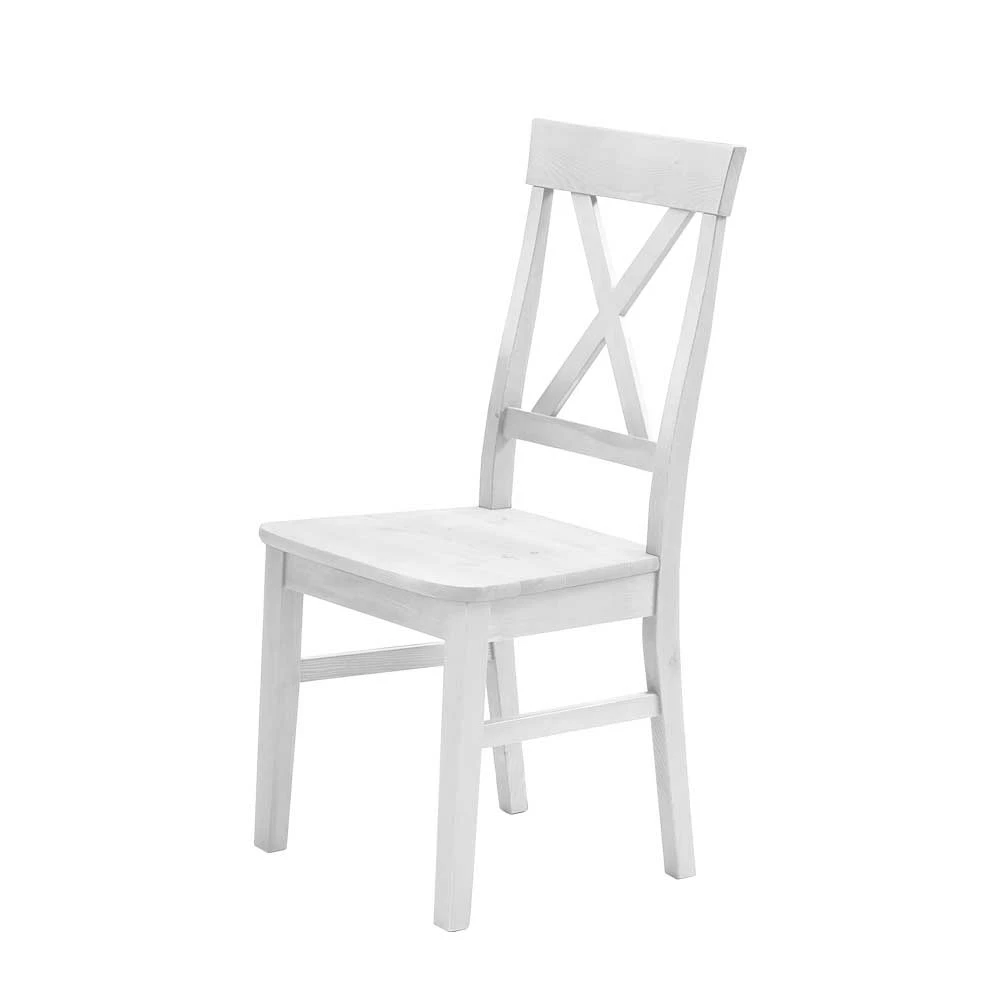 Kieferstuhl Satumare In Weiß (2er Set)