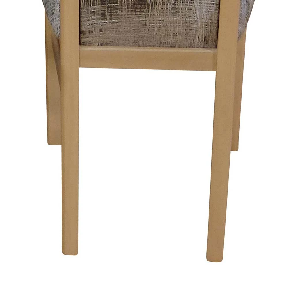 Klassischer Polsterstuhl In Buchefarben Masuca & Stoff Gemustert (2er Set) - Image 6