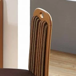 Klassischer Polsterstuhl Sondres Mit Massivholz Buche -Dariana shop klassischer polsterstuhl massivholz buche webstoff gestreift und uni in braun sondres 03