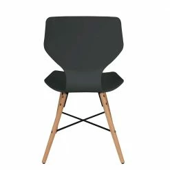 Küche Schalenstühle In Schwarz - Roswito (4er Set) -Dariana shop kueche schalenstuehle in schwarz aus kunststoff mit holzbeinen roswito 04