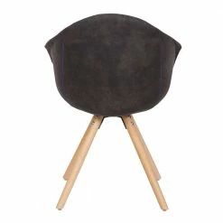 Kunstleder Armlehnstühle In Anthrazit - Rocca (2er Set) 6 Kunstleder Armlehnstühle In Anthrazit - Rocca (2er Set) -Dariana shop kunstleder armlehnstuehle in anthrazit mit holzgestell rocca 04