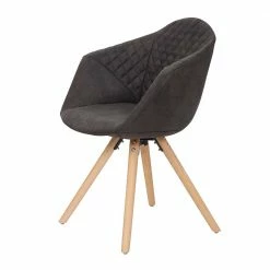 Kunstleder Armlehnstühle In Anthrazit - Rocca (2er Set)