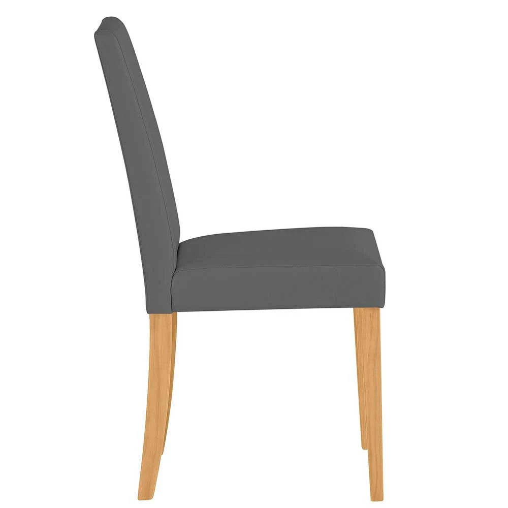 Kunstlederstühle In Grau & Kiefer - Miragda (2er Set) - Image 4