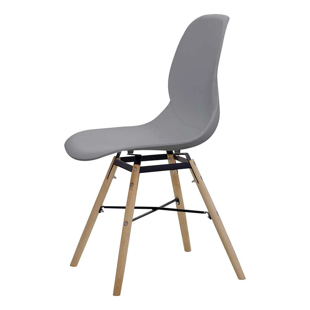 Kunststoff Schalenstuhl für den Esstisch - Jimdira (Set) Kunststoff Schalenstuhl Für Den Esstisch - Jimdira (Set) -Dariana shop kunststoff schalenstuhl fuer den esstisch in grau mit holz natur jimdira f