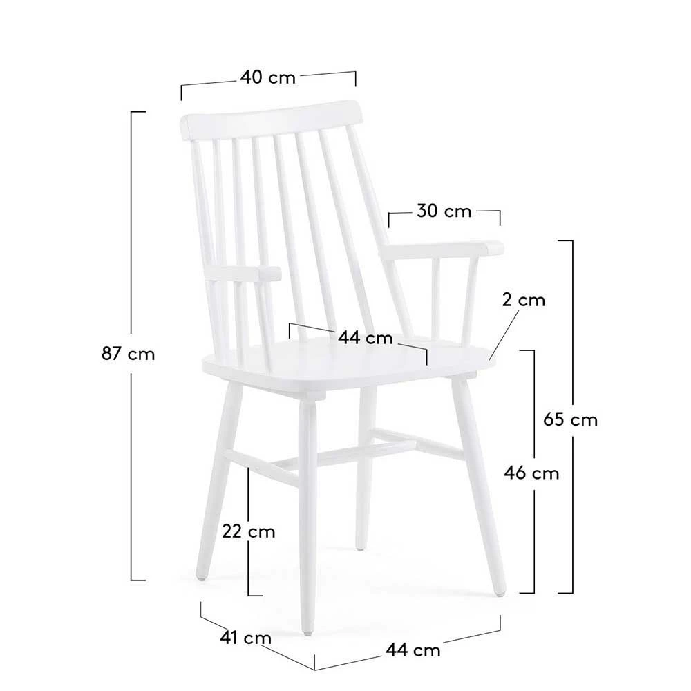 Landhaus Armlehnstuhl Aus Holz - Buhama (2er Set) - Image 5