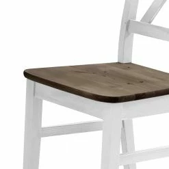 Landhaus Esszimmerstuhl Mirandesca In Weiß Grau (2er Set) -Dariana shop landhaus esszimmerstuhl weiss grau kiefer massiv mirandesca 03