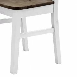Landhaus Esszimmerstuhl Mirandesca In Weiß Grau (2er Set) -Dariana shop landhaus esszimmerstuhl weiss grau kiefer massiv mirandesca 04